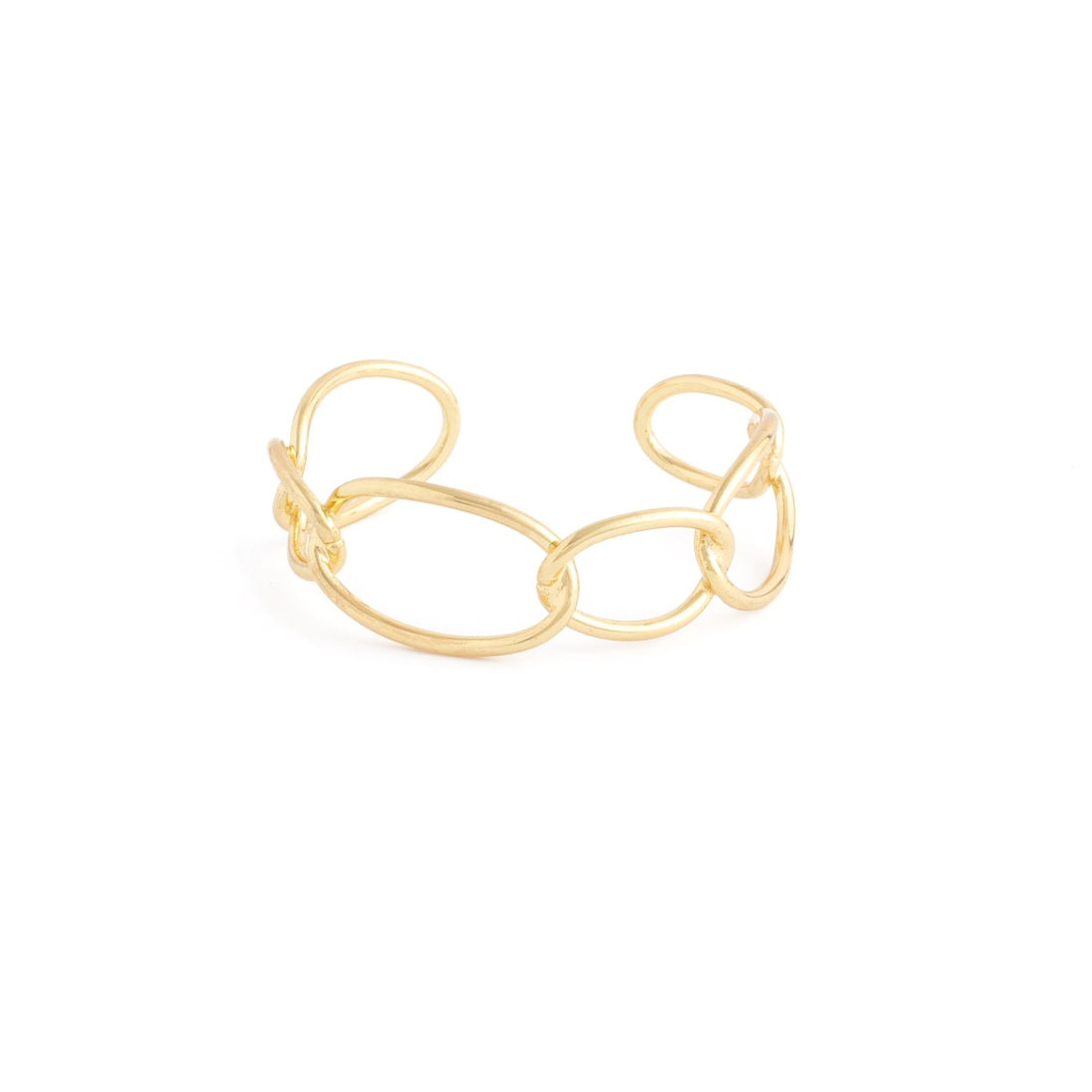 Open Oval Link Cuff - Gold