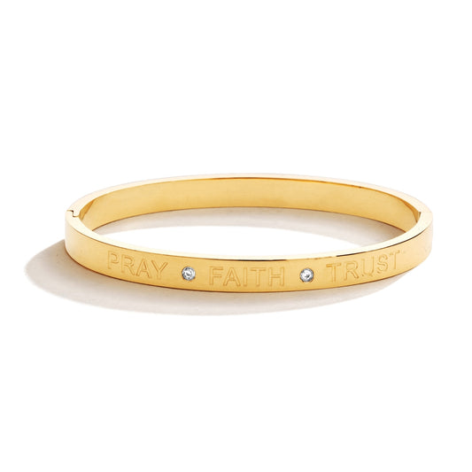 Hinge Bracelet - PRAY, FAITH, TRUST
