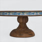 Mango Wood 1-Tier Cake Stand - Aquatic