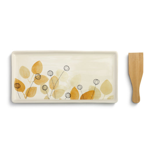 Appetizer Tray with Spatula - Summer Floral