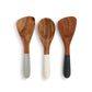 Acacia Wood Appetizer Spoons - Set of 3